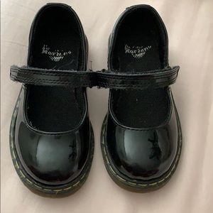 Black patient leather Dr. Martens toddler size 8